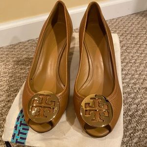 Tory Burch peep toe wedge sandal